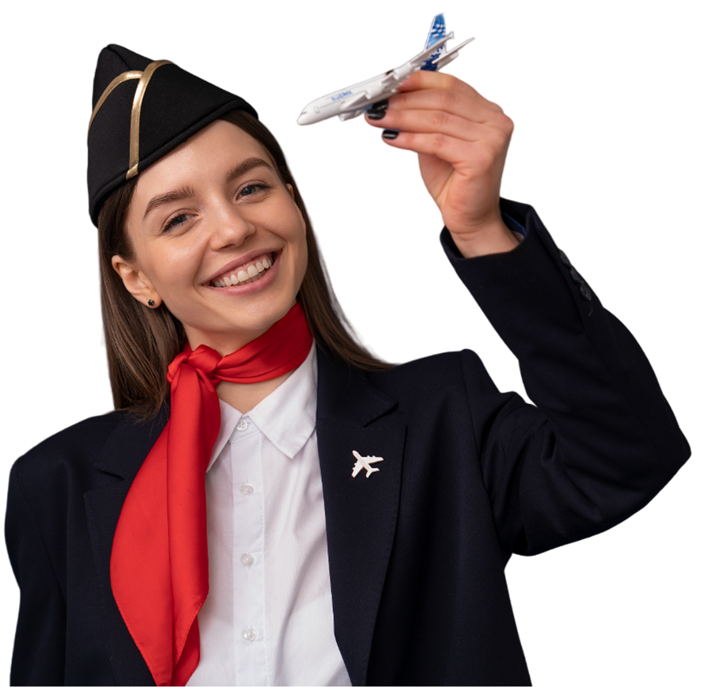 девушка с самолетик